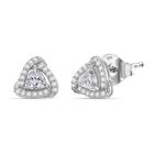 RADIANTA GRA zertifiziert Moissanit (D-VVS) Ohrringe 925 Silber rhodiniert ca. 0.76 ct