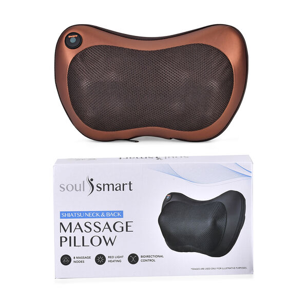 Shiatsu Massagekissen mit Heizfunktion, Braun