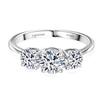 LUXURIANT DIAMOND - Lab Grown Diamant VS-GH SGL zertifiziert Ring 950 Platin (Gr&ouml;&szlig;e 17.00) ca. 2.00 ct