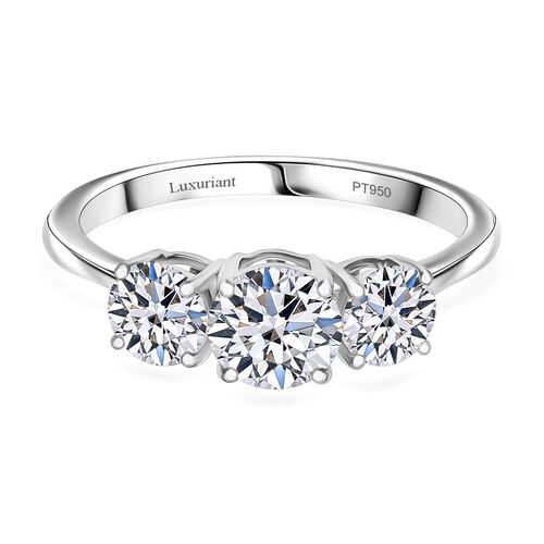 LUXURIANT DIAMOND - Lab Grown Diamant VS-GH SGL zertifiziert Ring 950 Platin (Größe 17.00) ca. 2.00 ct image number 0