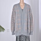 Cardigan mit 2 Taschen, Einheitsgröße, 64x84cm, grau und pfirsichfarben