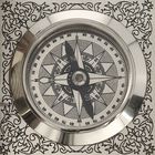 Indian Handycrafts: Handgemachtes Holzbox mit Messing Compass, Silber image number 7