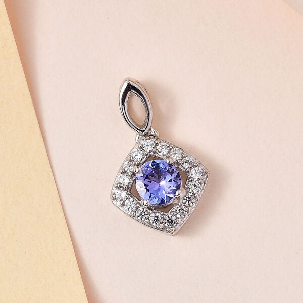 Tansanit und Zirkon Anh&auml;nger - 0,69 ct. image number 2