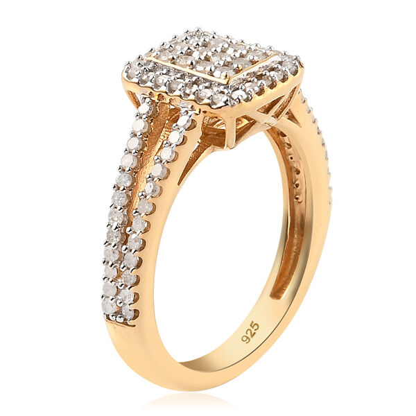 Diamant Ring 925 Silber vergoldet  ca. 0,50 ct image number 5