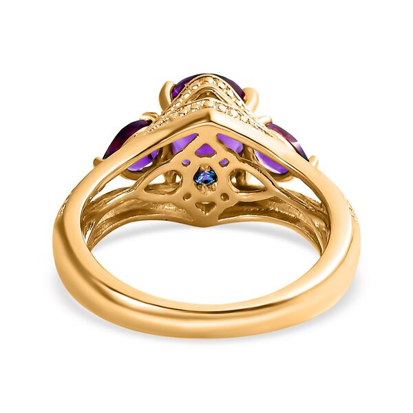 GP Art Déco Kollektion - Lusaka Amethyst und blauer Saphir-Ring - 2,23 ct. image number 6