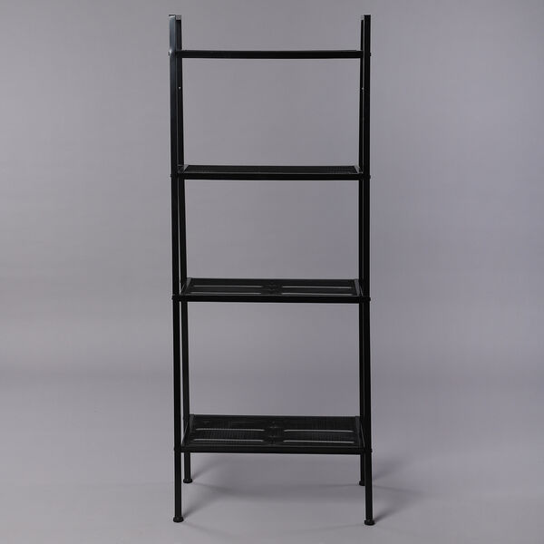 Lagerregal mit 4 Regalb&ouml;den, Gr&ouml;&szlig;e: 60x35x147 cm, Schwarz&nbsp; image number 2