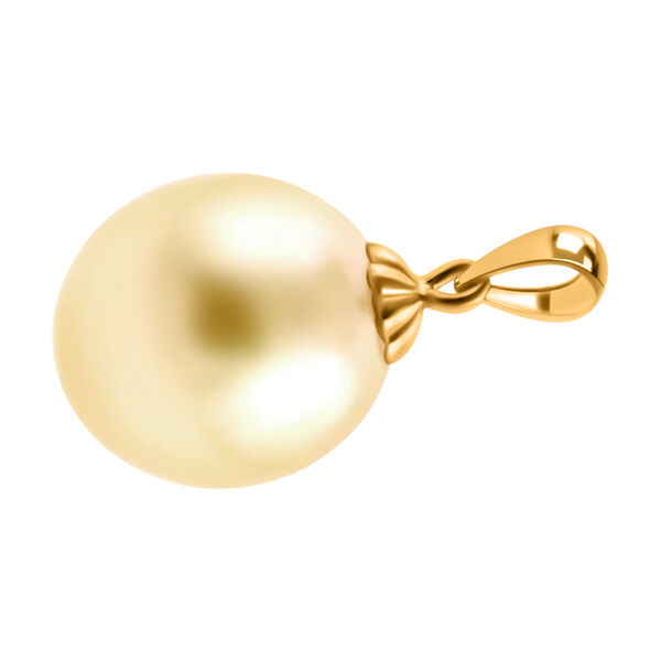 ILIANA goldener S&uuml;dseeperlen-Solit&auml;r-Anh&auml;nger in 750 Gelbgold image number 4