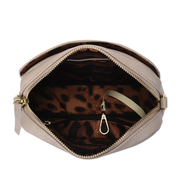 Sencillez Crossbody Tasche mit Schlangenhaut-Druck, Grau image number 5