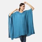 Tie & Dye luftiges Sommer Poncho, Free Size, Blau image number 0