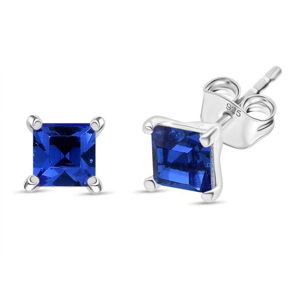 J Francis gefertigt mit SWAROVSKI Saphir Swarovski Kristall Ohrringe 925 Silber