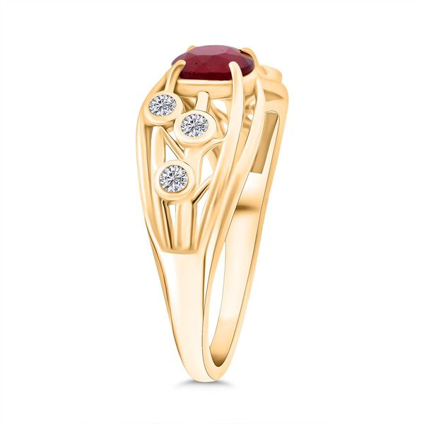 Afrikanischer Rubin  und Moissanit Ring - 1,56 ct. image number 4