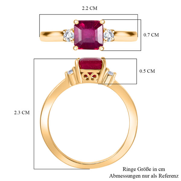 D'Joy AA afrikanischer Rubin und Moissanit Ring - 1,70 ct. image number 6