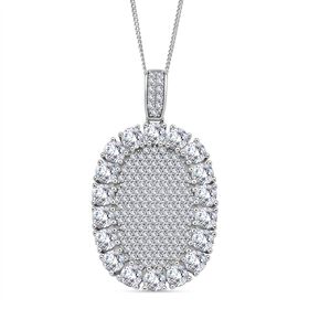 Moissanit Schmuckset 925 Silber rhodiniert ca. 5,99 ct.