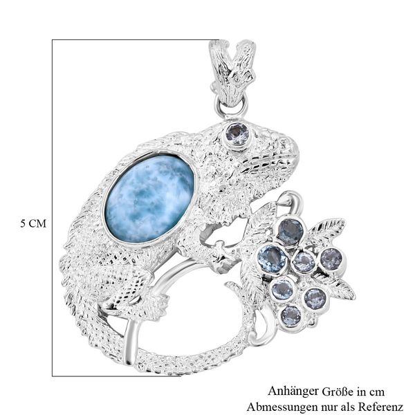 Royal Bali Kollektion - Larimar und blauer Topas-Anhänger - 8,70 ct. image number 6