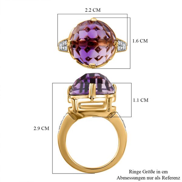 AA afrikanischer Amethyst und Zirkon-Ring - 11,22 ct. image number 6