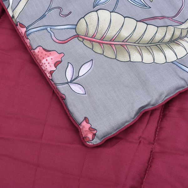 3er-Set, Bettdecke und 2 Kissenbezüge aus 100% Maulbeerseiden, Grau image number 3