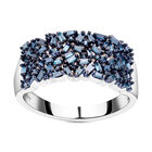 Blauer Diamant Ring 925 Silber platiniert (Größe 16.00) ca. 1.00 ct