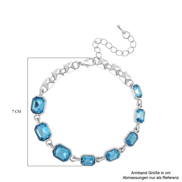 Hellblauer Kristall Armband, ca. 19 cm image number 3