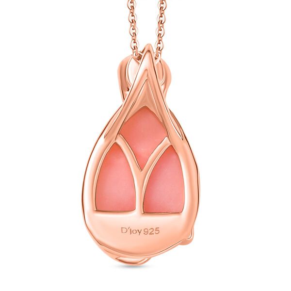 Herzklang - D joy AA Vinicunca-Peruanischer Opal, Lotus Granat Anhänger mit Kette 925 Silber 750 rosévergoldet ca. 2.30 ct image number 5