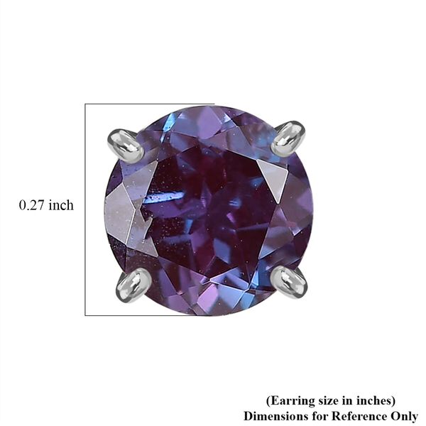 LUXURIANT - AAA Lab Created Farbwechsel-Saphir Ohrringe 417 Gold ca. 3.12 ct image number 4