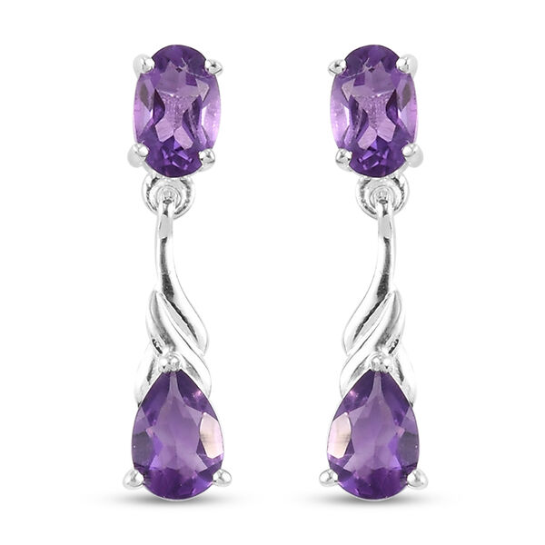 Afrikanische Amethyst-Ohrh&auml;nger, 925 Silber ca. 1,56 ct&nbsp;