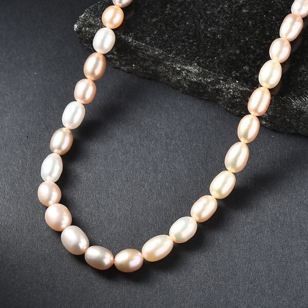 D'Joy AAA Mehrfarbige S&uuml;&szlig;wasser Perle Halskette ca. 45 cm 925 Silber rhodiniert image number 2