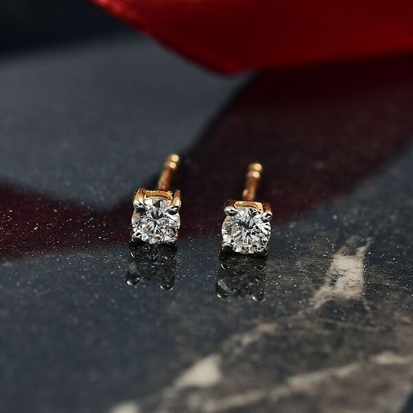 LUXURIANT DIAMOND - Lab Grown Diamant SI-GH Ohrringe 925 Silber 750 Gelb Vergoldet ca. 0.25 ct image number 1