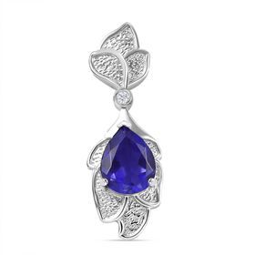 Tansanit-Farbe Quarz und Zirkon Ohrringe - 2,56 ct.