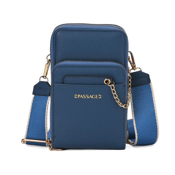 PASSAGE Crossbody Tasche, 18x6,5x11cm, Blue image number 0