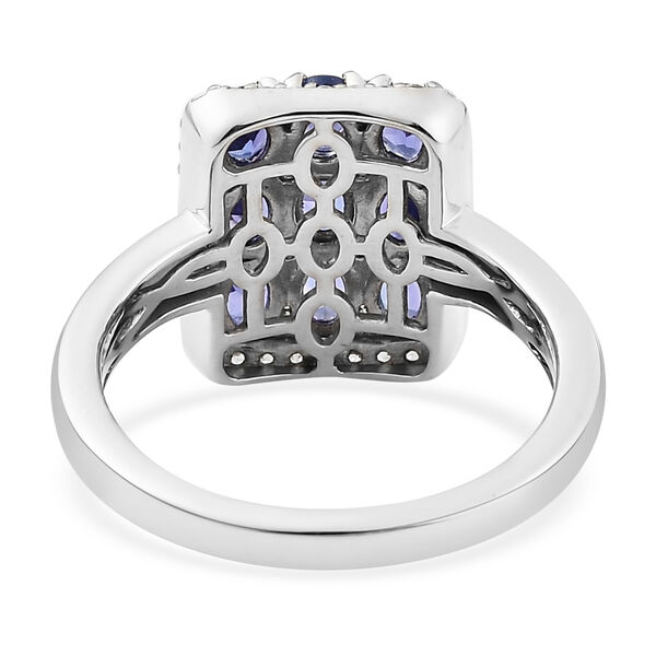 AAA Tansanit und Zirkon Cluster Ring - 2,33 ct. image number 5
