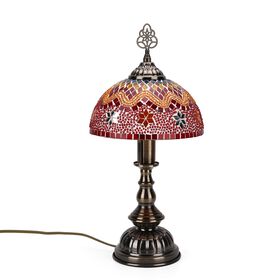 Türkische Mosaik-Tischlampe im marokkanischen Stil, handgefertigt, 17×28 cm, Mehrfarbig