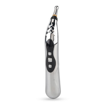 Akupunktur Meridian Stift mit Mikrostrom, wiederaufladbar, 9 Intensit&auml;tsstufen, Silber