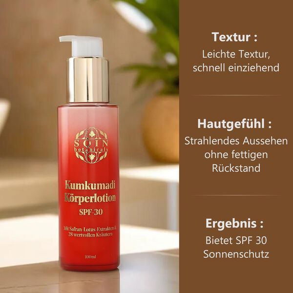 Kumkumadi K&ouml;rperlotion mit SPF 30, 30ml image number 4