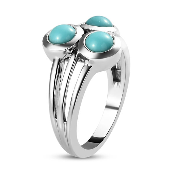 Natürlicher Sleeping Beauty Türkis-Ring, 925 Silber platiniert  ca. 1,29 ct image number 5