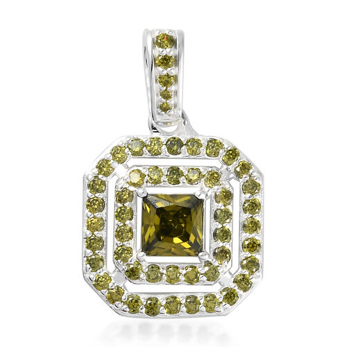 LUSTRO STELLA Peridot Zirkonia Anhänger 925 Silber image number 0