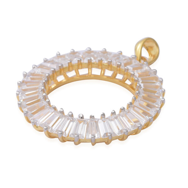 LUSTRO STELLA - Zirkonia Anh&auml;nger 925 Silber vergoldet ca. 7,00 ct image number 3