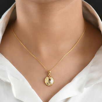 D'Joy AA nat&uuml;rlicher goldener Tansanit und Zirkon Anh&auml;nger - 0,66 ct.