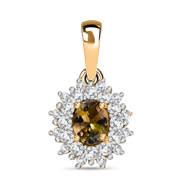 D'Joy 2er-Set AA nat&uuml;rliches goldenes Tansanit und Zirkon Schmuckset - 1,53 ct. image number 7