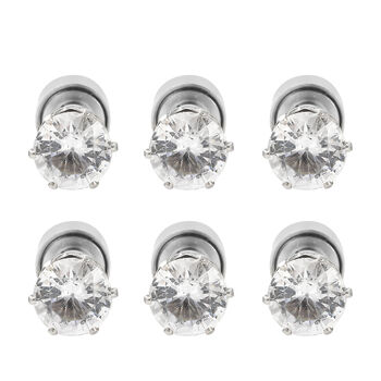 3er-Set- Kristall-Ohrstecker mit LED-Lichter - 2,97 ct.
