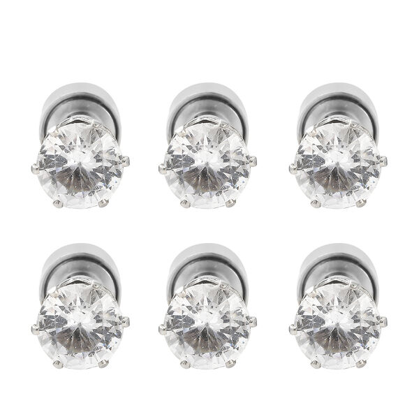 3er-Set- Kristall-Ohrstecker mit LED-Lichter - 2,97 ct.