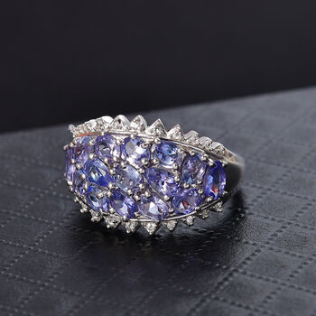 D'Joy Tansanit und Zirkon Ring - 2,90 ct.