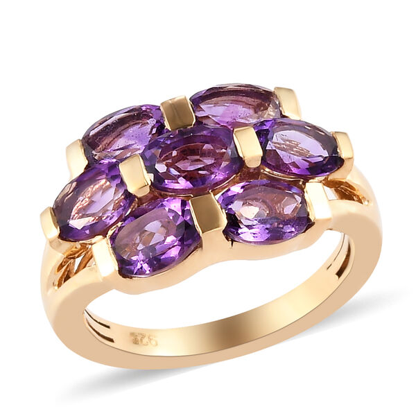 Marokkanischer Amethyst Ring 925 Silber vergoldet  ca. 2,93 ct image number 4