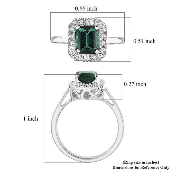 LUXORO AAA Pirineu Lagoon Tourmaline, Wei&szlig;er Diamant Ring 417 Gold (Gr&ouml;&szlig;e 16.50) ca. 2,14 ct image number 5