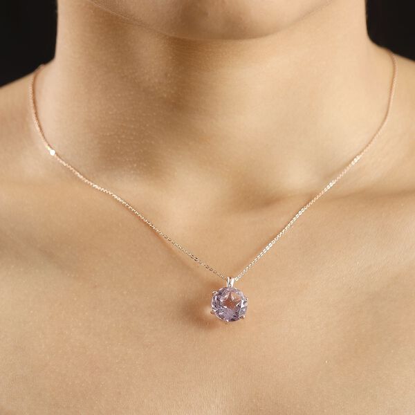 Rosa Amethyst Anhänger mit 50cm Kette - 6,50 ct. image number 2