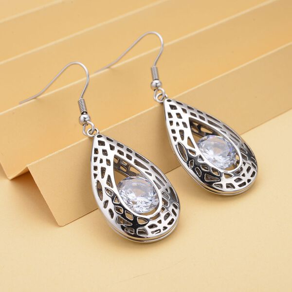 Wei&szlig;e Kristall-Ohrringe - 10 ct. image number 1