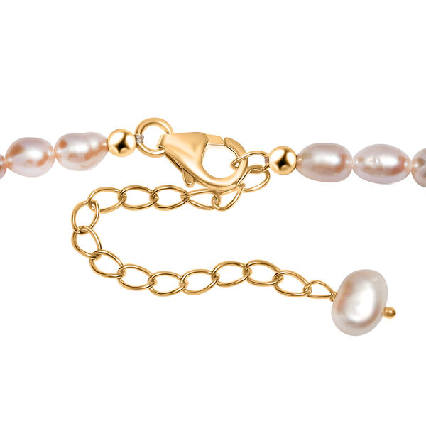 AA Mehrfarbige Perle Halskette, ca. 45 cm 925 Silber 750 Gelbgold Vermeil image number 4