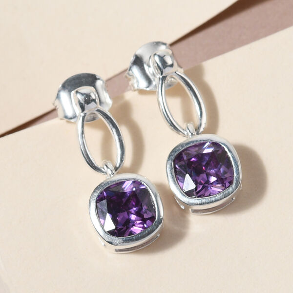 LUSTRO STELLA - Amethyst Zirkonia Ohrhänger - 3,01 ct. image number 2