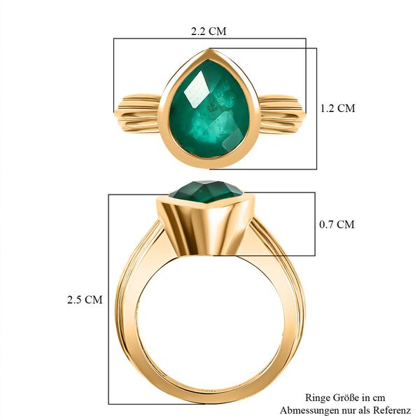 Smaragd Triplett Quarz Ring - 3,74 ct. image number 7