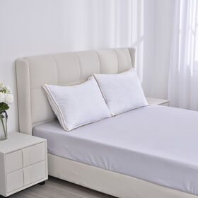 Serenity Night 2er-Set Satin Kissenbezug mit goldener Paspelierung