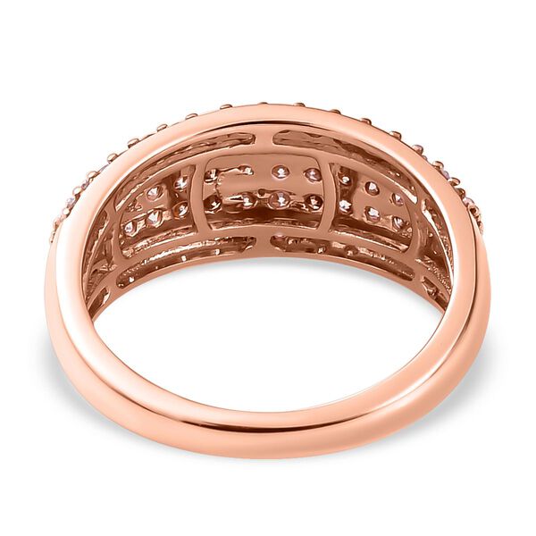 Nat&uuml;rlicher Champagner I1 Diamant Ring in 585 Ros&eacute;gold - 1 ct. image number 8